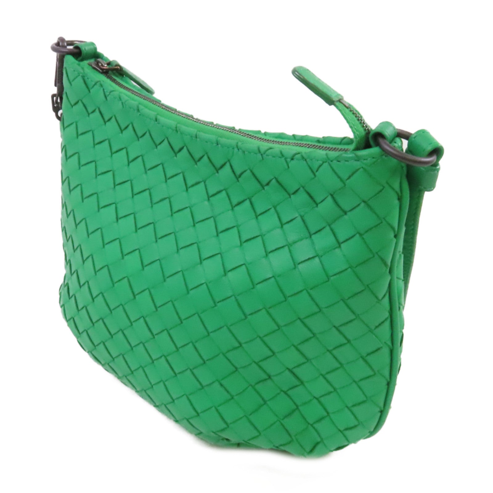 BOTTEGA VENETA 織紋皮革Intrecciato Shoulder Bag肩背袋綠色