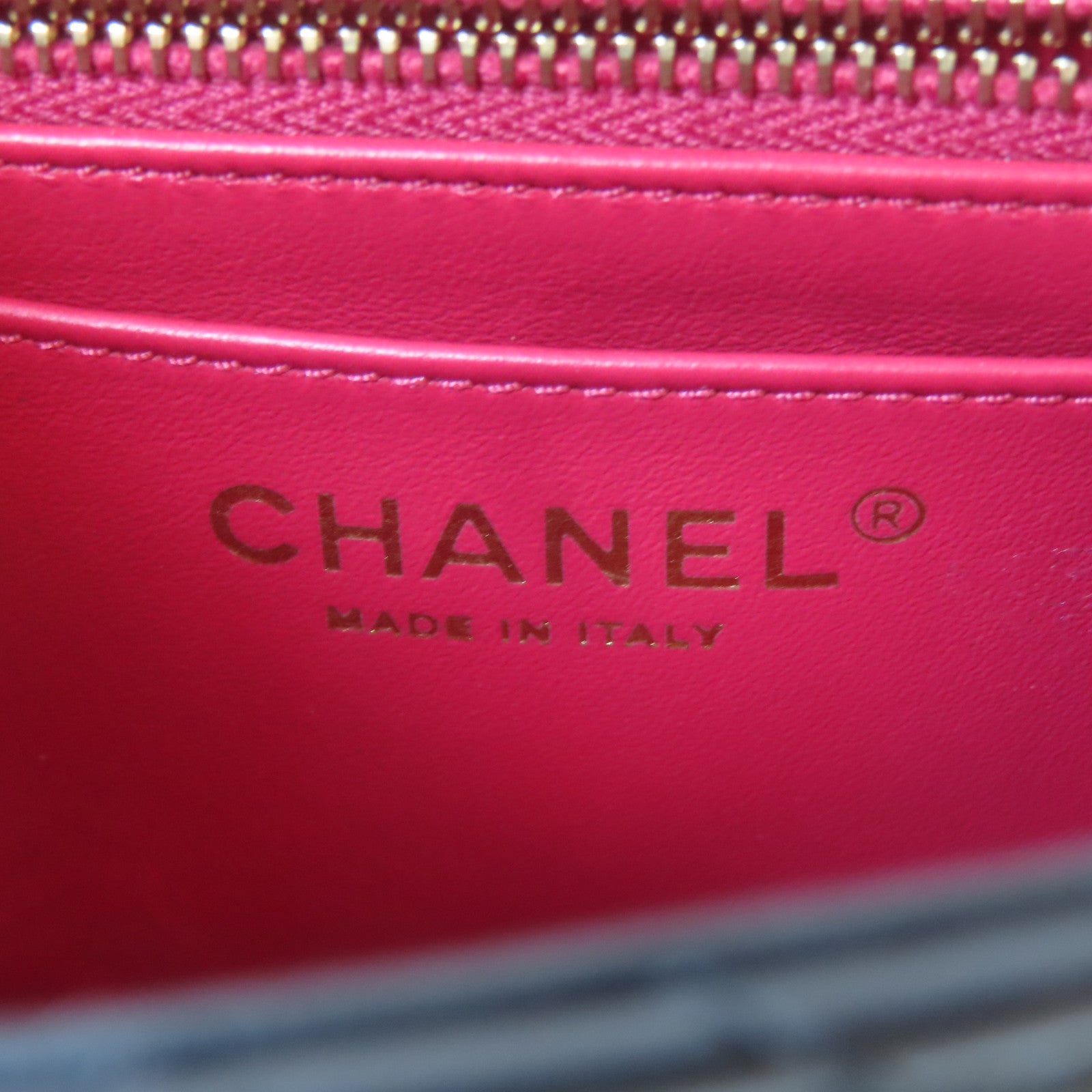CHANEL 菱格羊皮皮革Mini Flap Bag金扣鏈帶肩背袋黑色