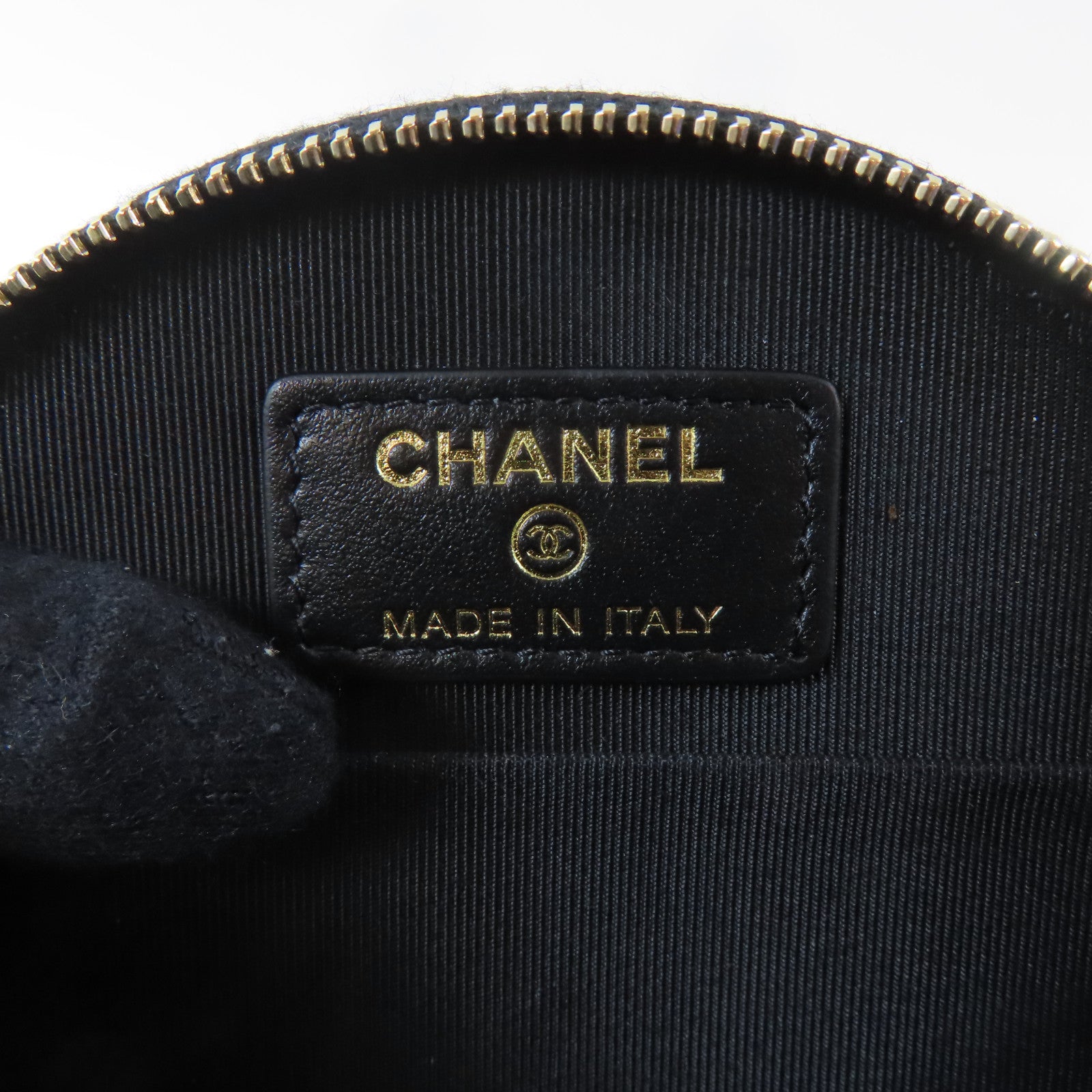 CHANEL 菱格Caviar皮革Chain Shoulder金扣手挽肩背兩用袋黑色