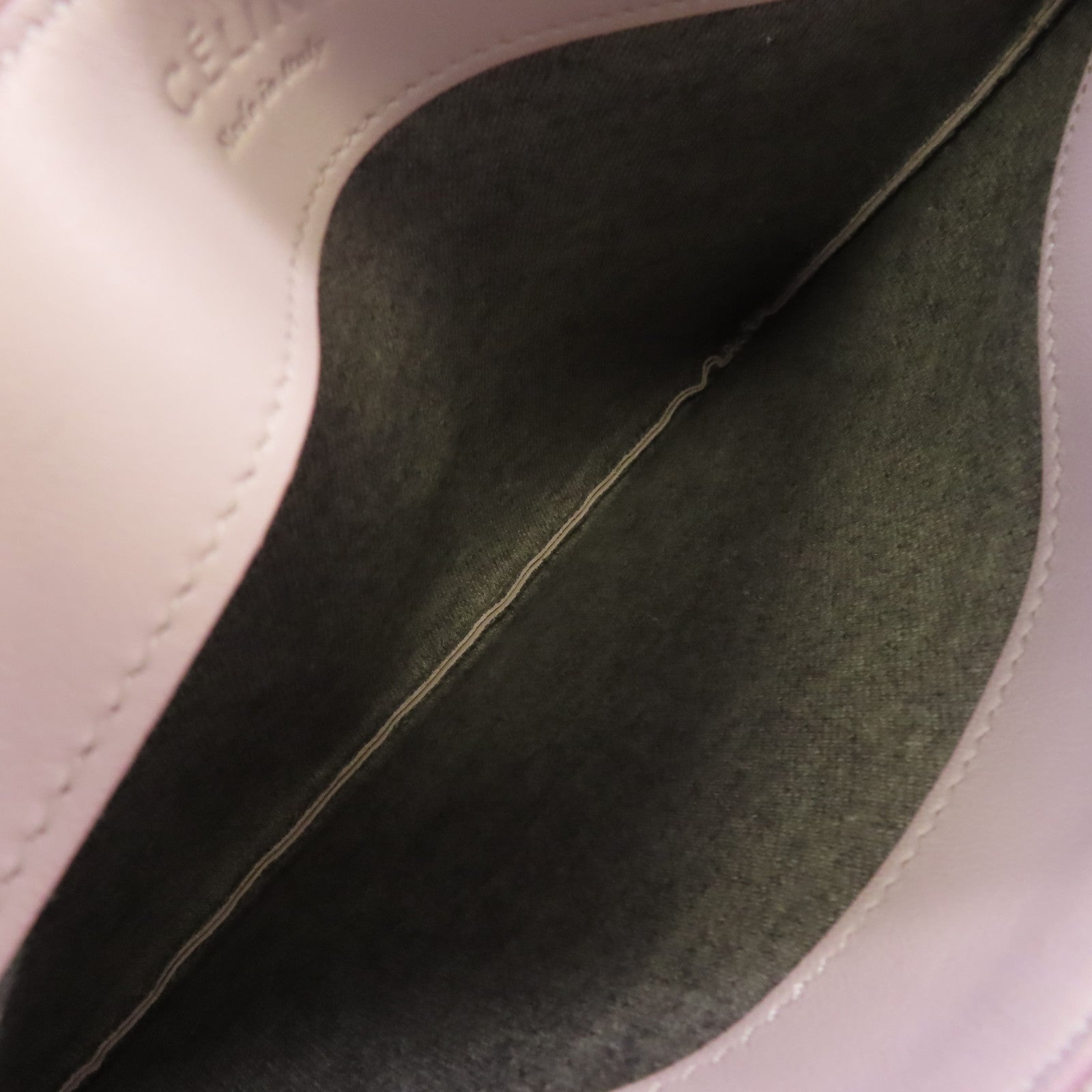 CELINE 牛皮皮革Trio Shoulder Bag金扣肩背袋淺紫色