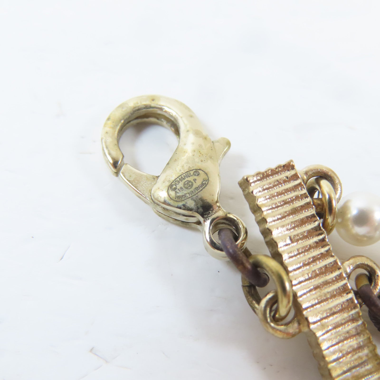 CHANEL 金屬Flower Choker項鍊白色