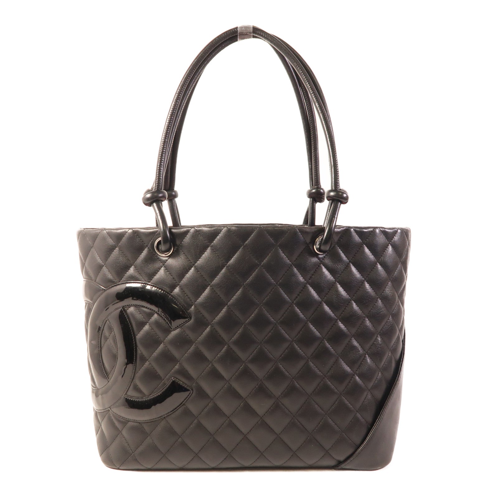 CHANEL 牛皮皮革Cambon Tote Bag銀扣手挽袋