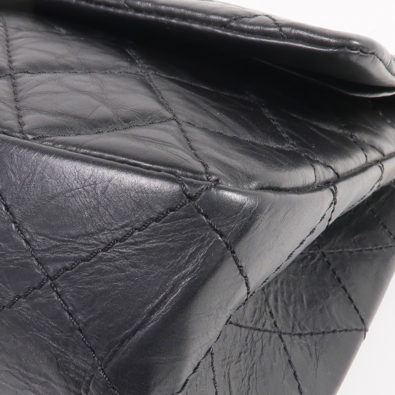 CHANEL 牛皮皮革2.55 Large金扣鏈帶肩背袋