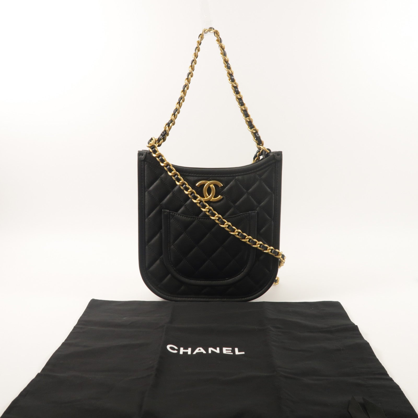 CHANEL 牛皮皮革24S Hobo手挽肩背兩用袋