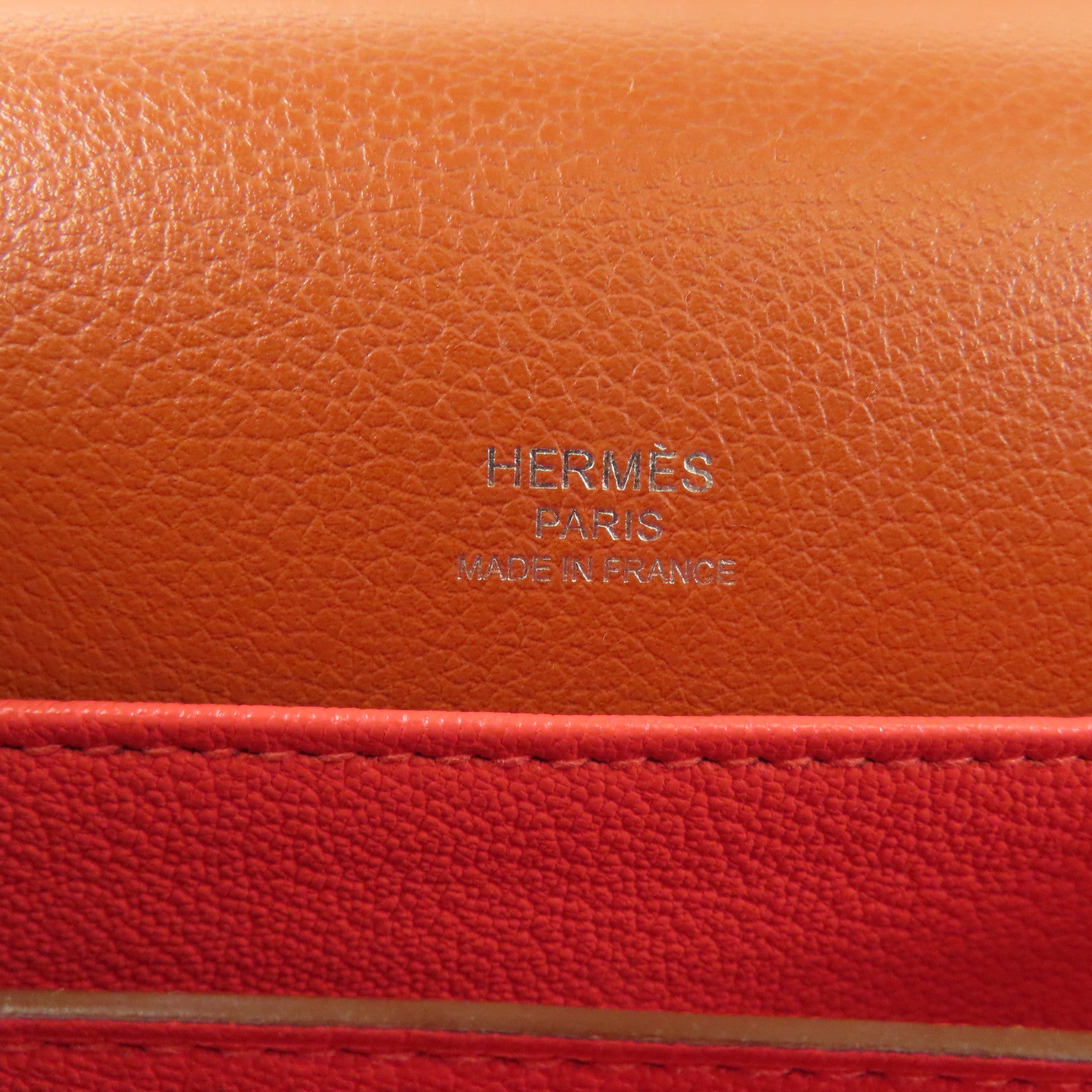 HERMES 【激減優惠】Evercolor皮革Mini Roulis金扣肩背袋Terre Battue/Capucine