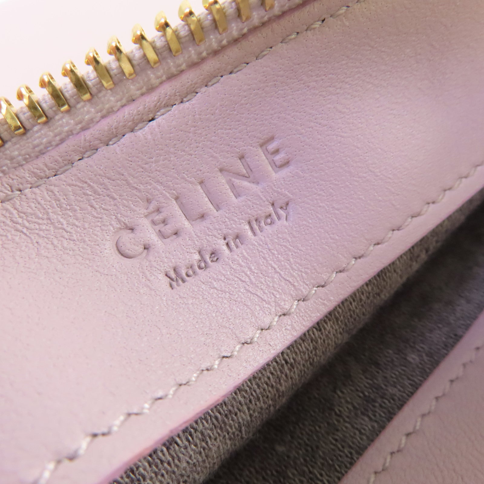 CELINE 牛皮皮革Trio Shoulder Bag金扣肩背袋淺紫色