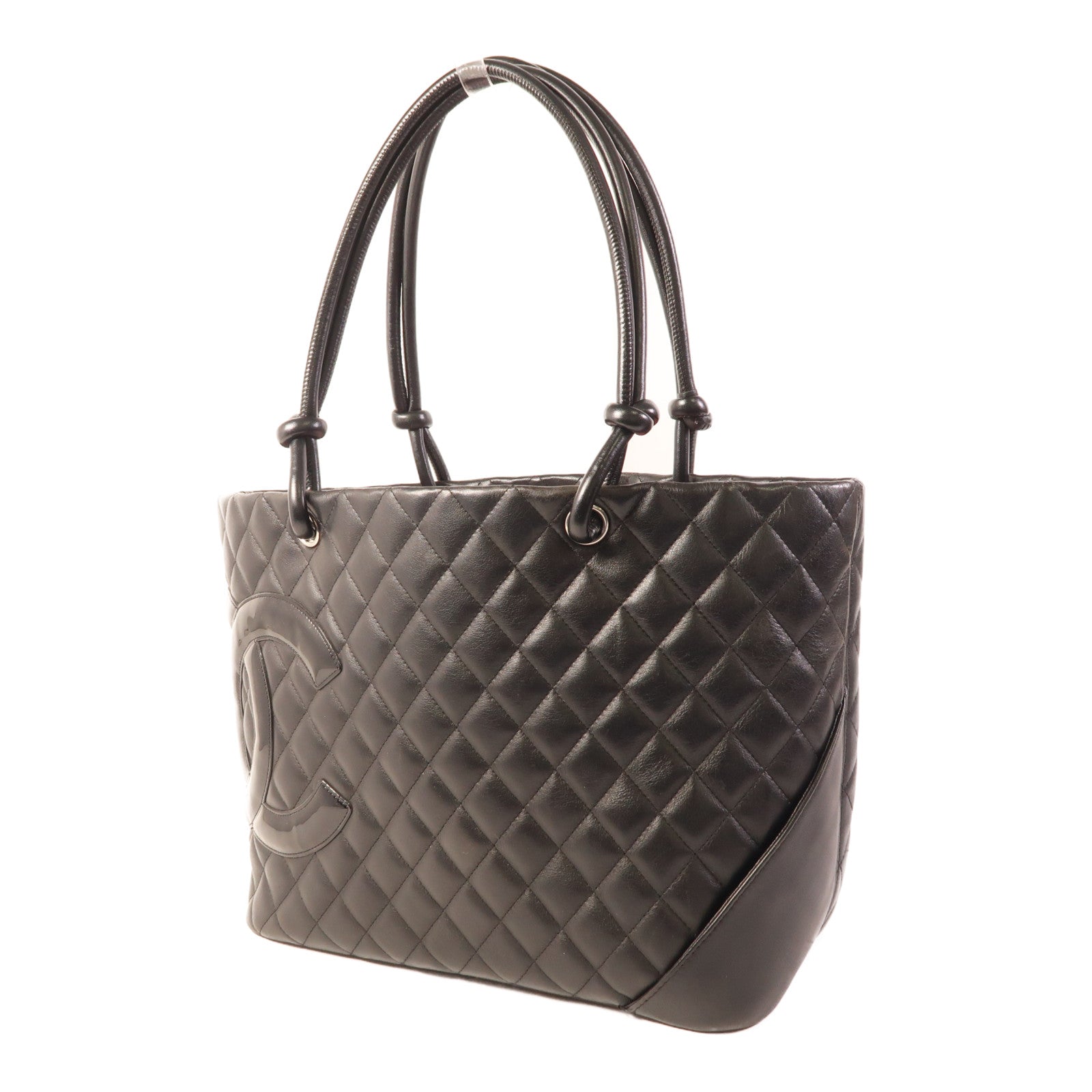 CHANEL 牛皮皮革Cambon Tote Bag銀扣手挽袋