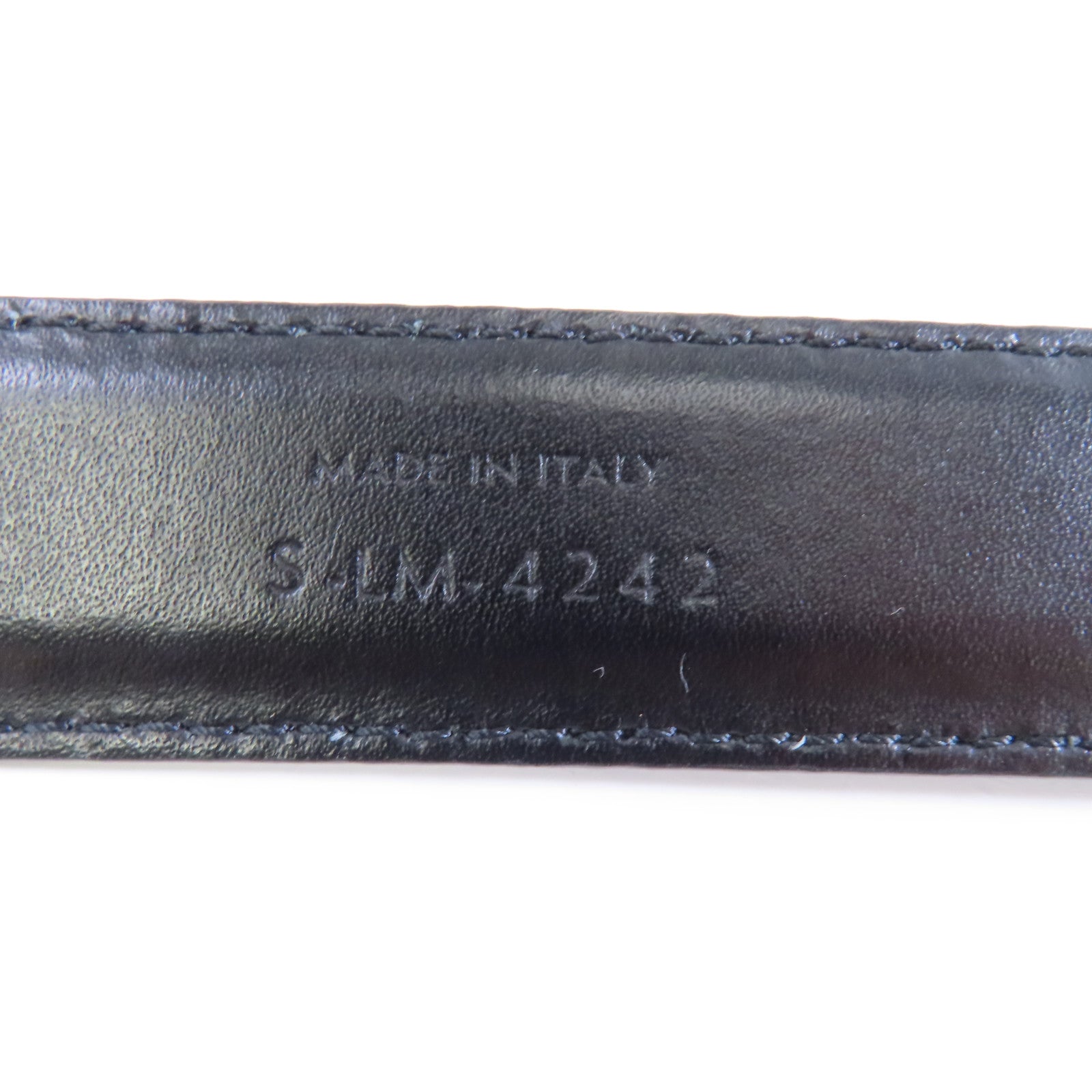 CELINE 牛皮皮革Belt 75cm金扣皮帶黑色