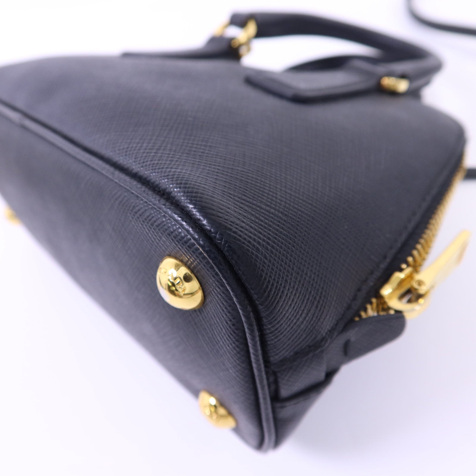 PRADA Saffiano皮革2 Way Shoulder金扣手挽肩背兩用袋