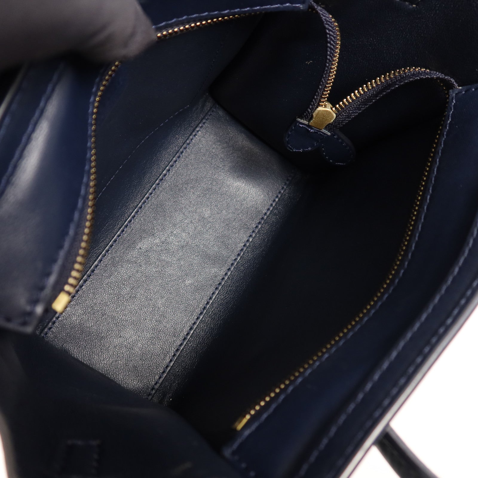 CELINE 麂皮/牛皮皮革Nano Luggage手挽肩背兩用袋