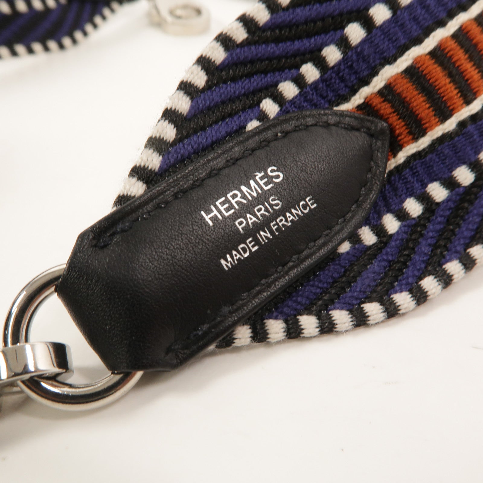HERMES 帆布/Swift皮革Sangle Shoulder Strap肩背帶