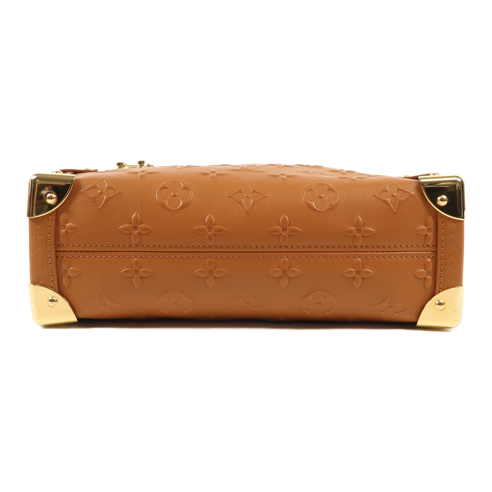 LOUIS VUITTON Monogram Empreinte Side Trunk金扣手挽肩背兩用袋