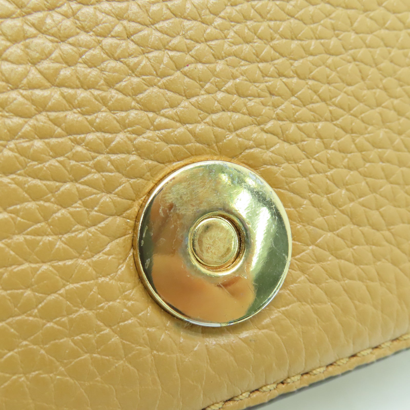 Tory Burch 牛皮皮革Chain Shoulder Bag金扣链带肩背袋杏色
