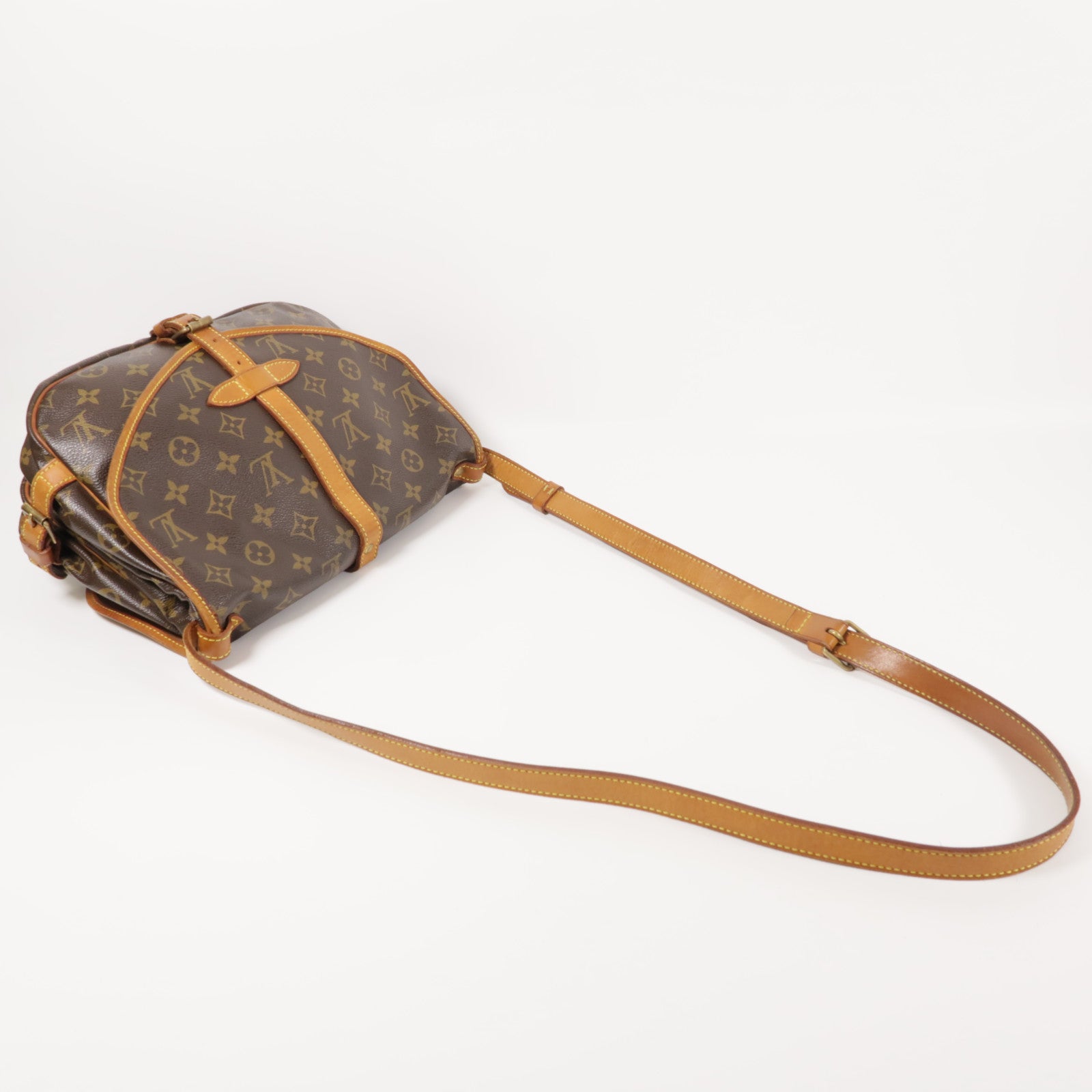 LOUIS VUITTON Monogram Saumur 30金扣肩背袋