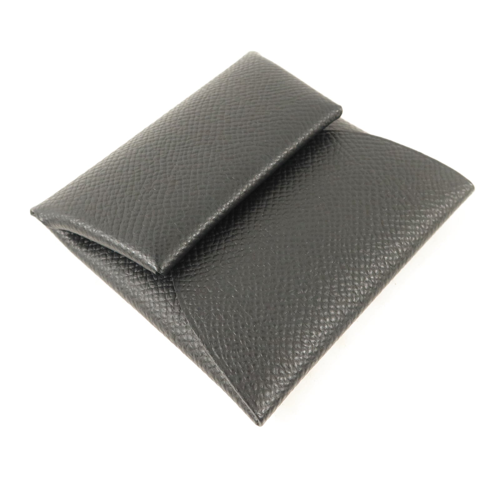 HERMES Epsom皮革Bastia Coin Purse零錢包Noir