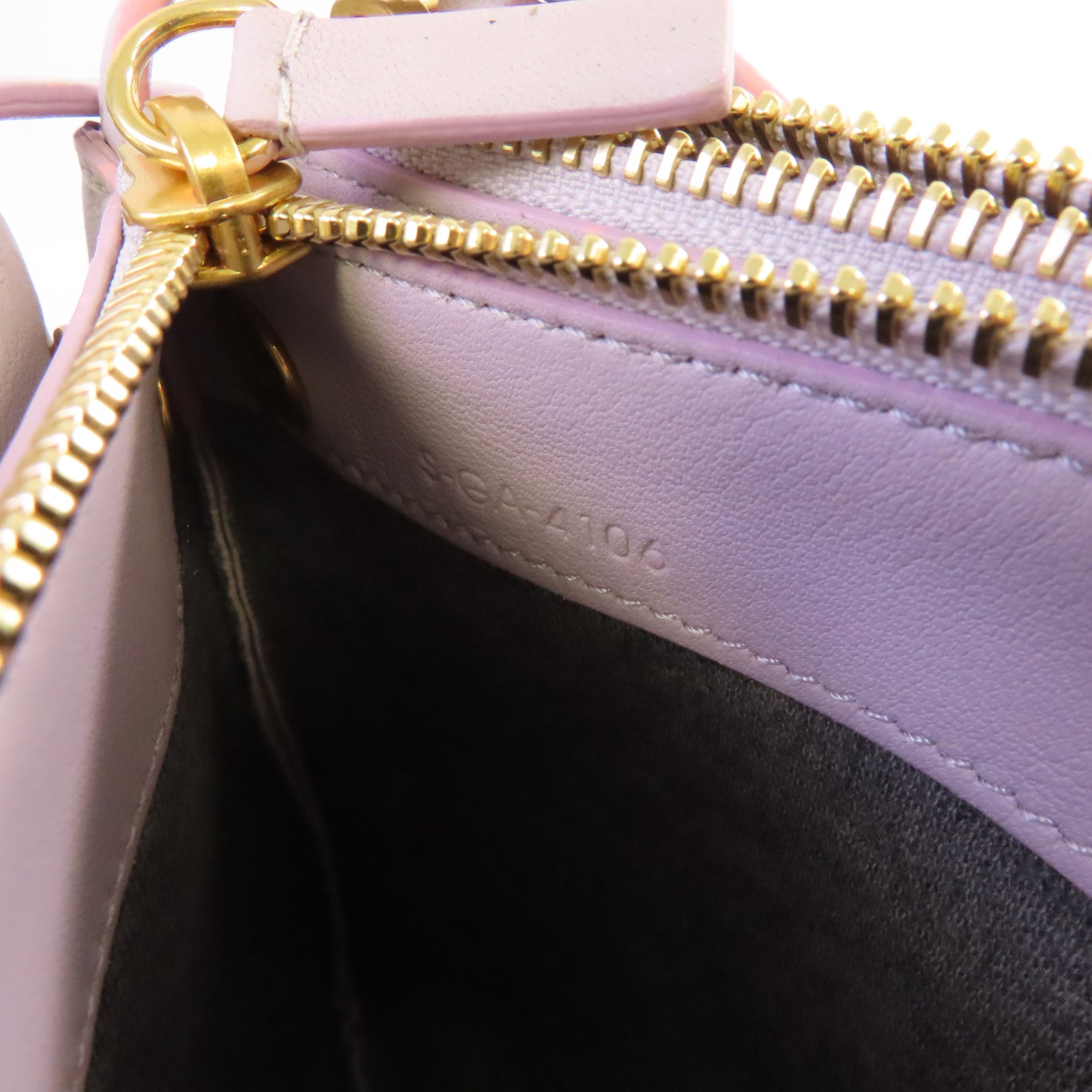 CELINE 牛皮皮革Trio Shoulder Bag金扣肩背袋淺紫色