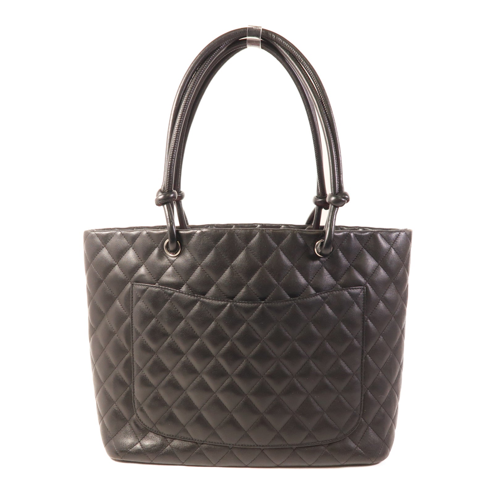 CHANEL 牛皮皮革Cambon Tote Bag銀扣手挽袋