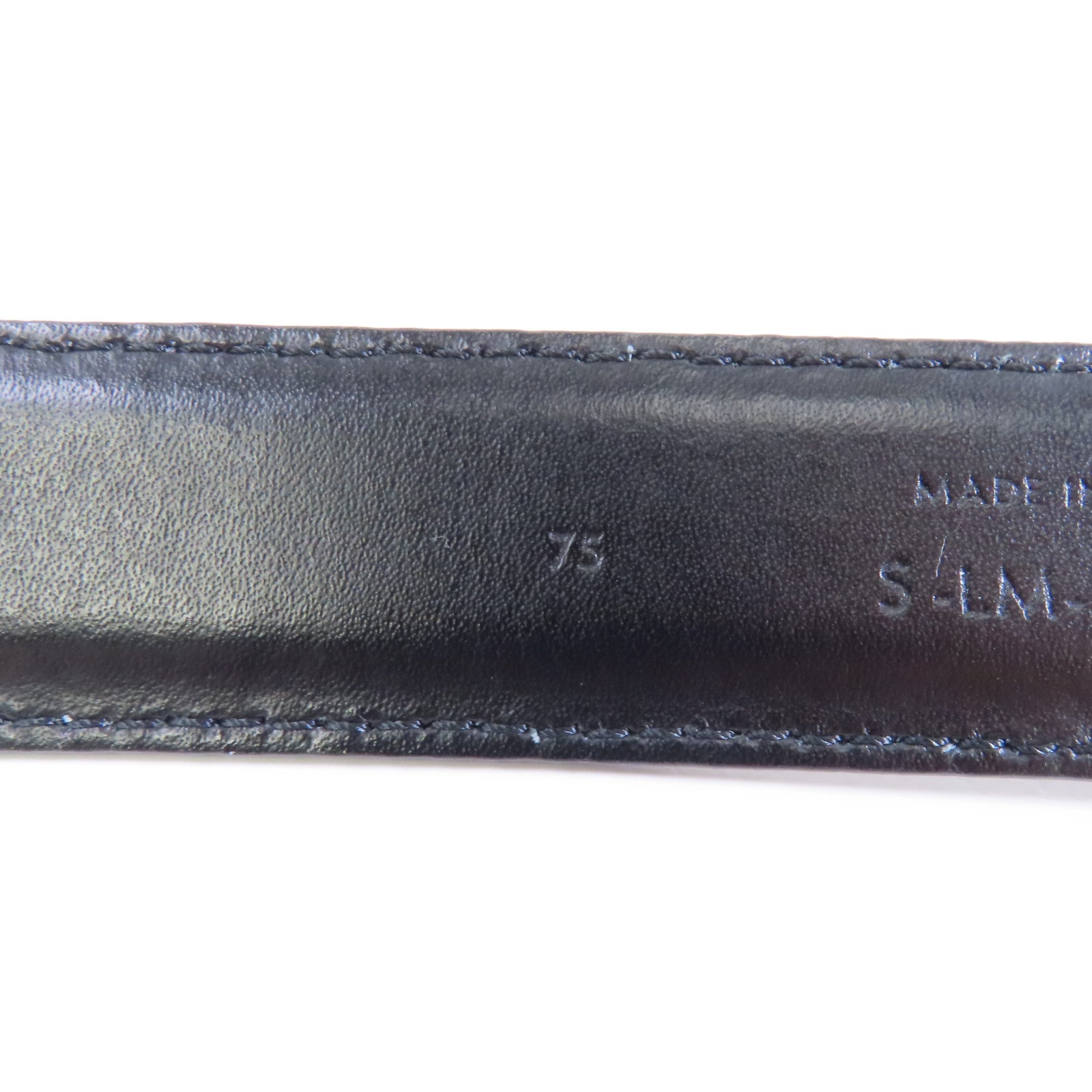 CELINE 牛皮皮革Belt 75cm金扣皮帶黑色