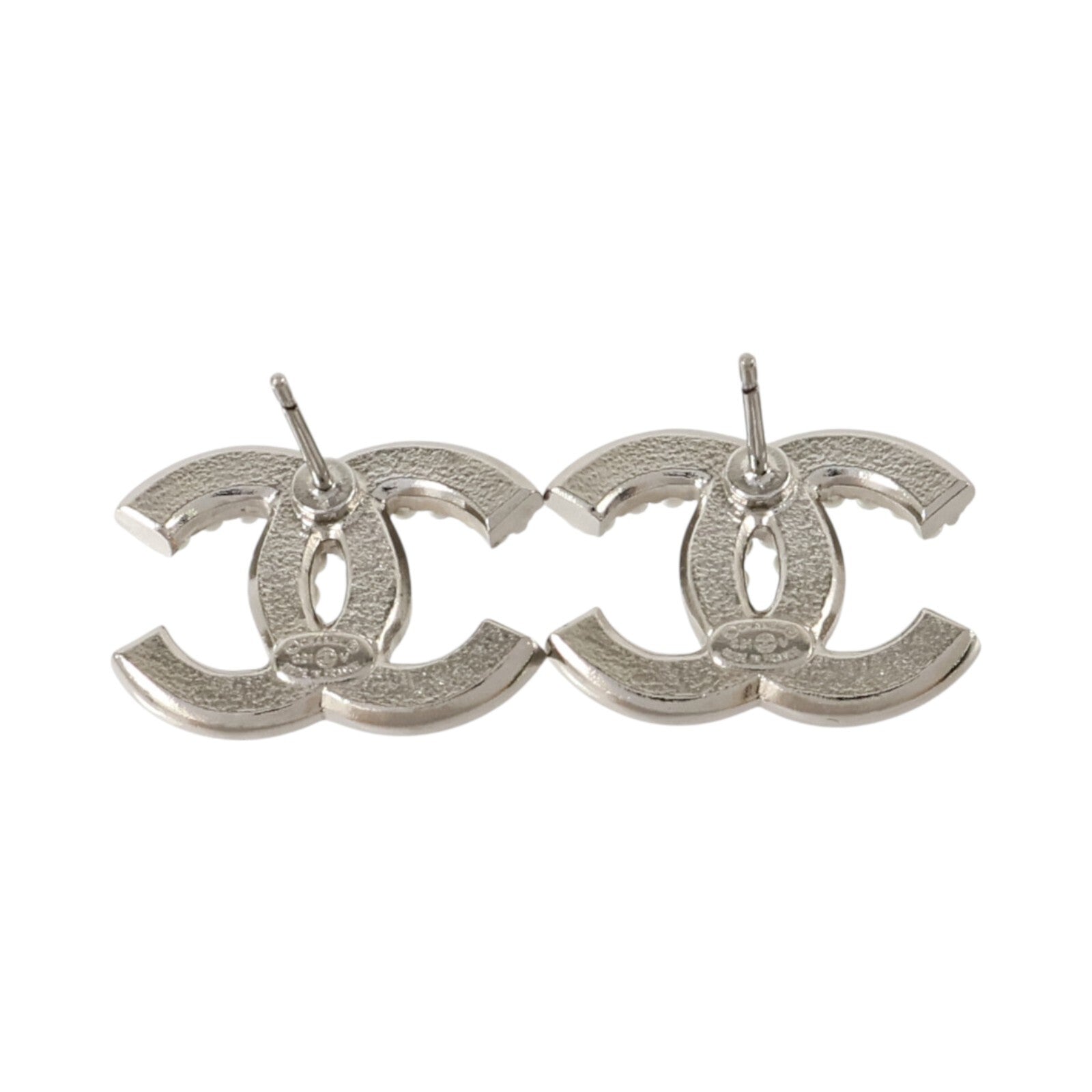 CHANEL PVC/金屬CC Pierced Earrings耳環