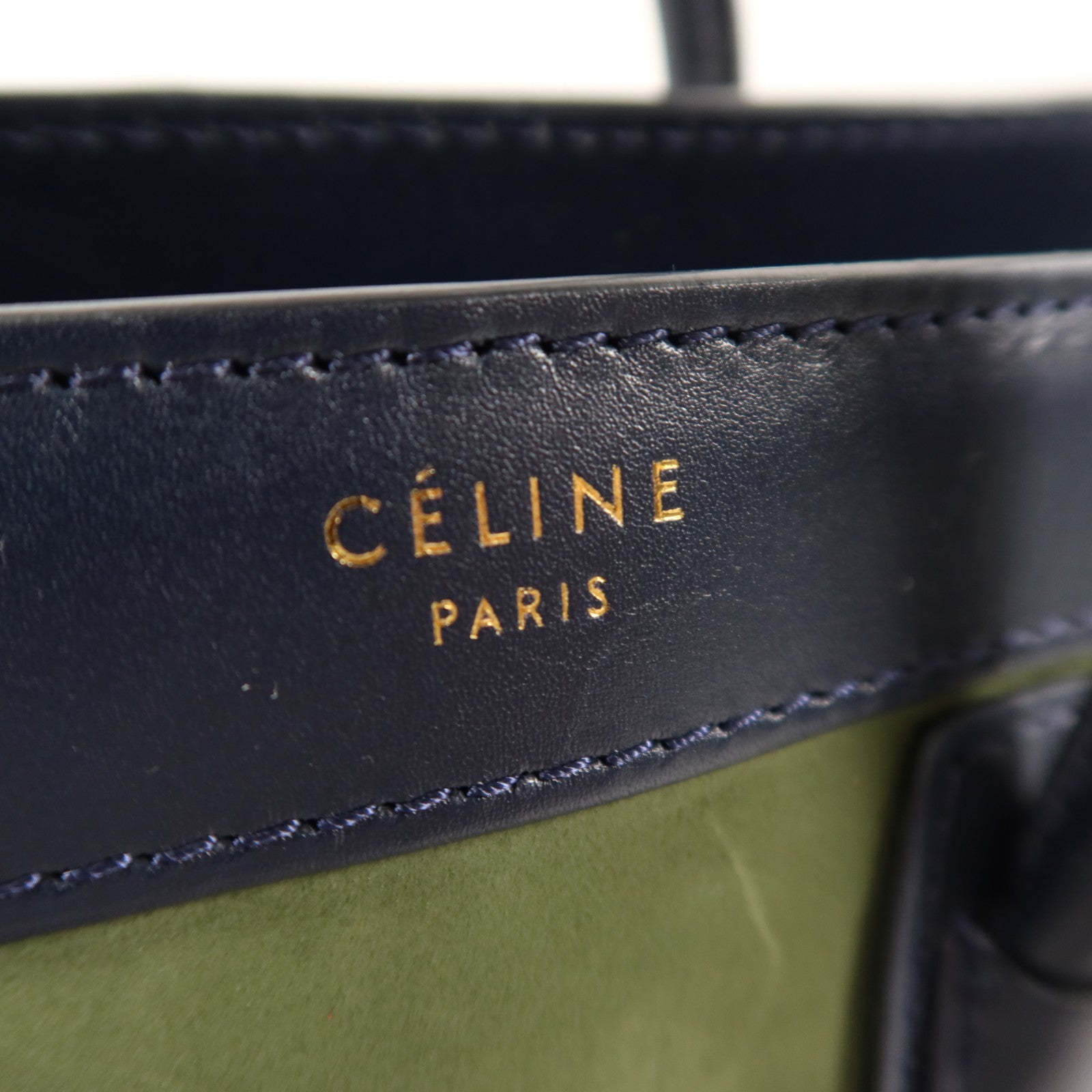 CELINE 麂皮/牛皮皮革Nano Luggage手挽肩背兩用袋