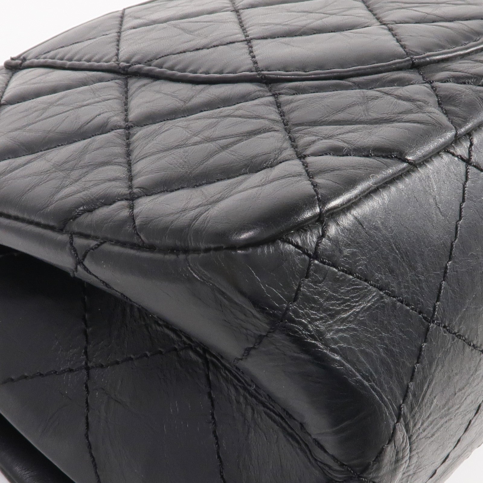 CHANEL 牛皮皮革2.55 Large金扣鏈帶肩背袋