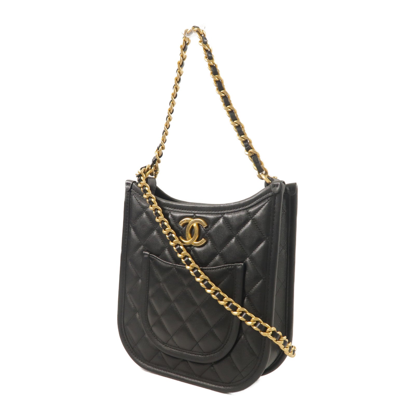 CHANEL 牛皮皮革24S Hobo手挽肩背兩用袋