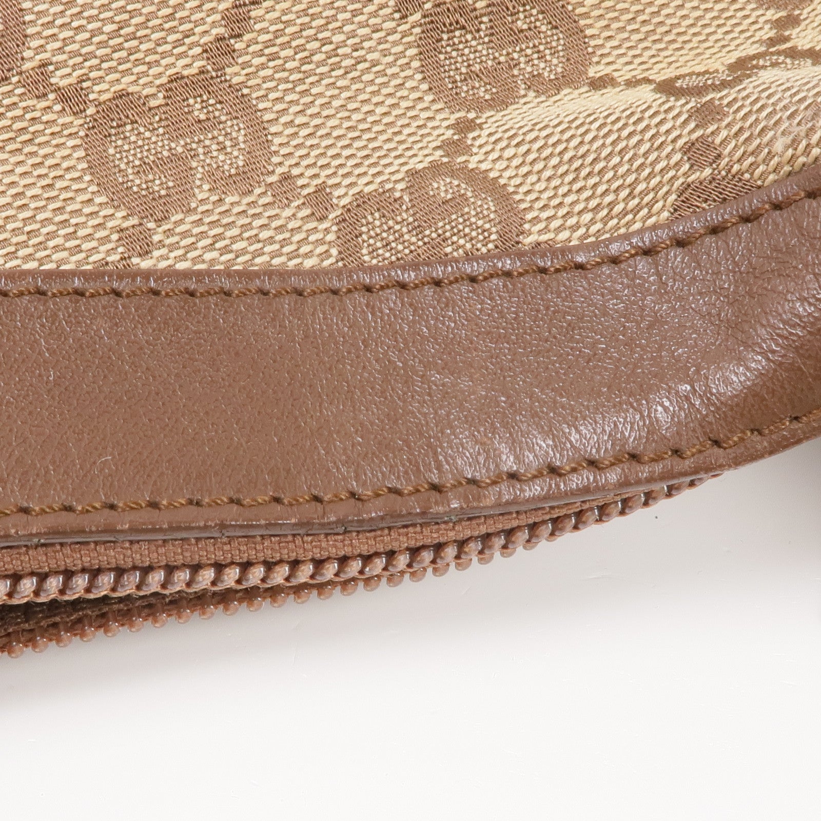 GUCCI 帆布Shoulder Bag銀扣肩背袋