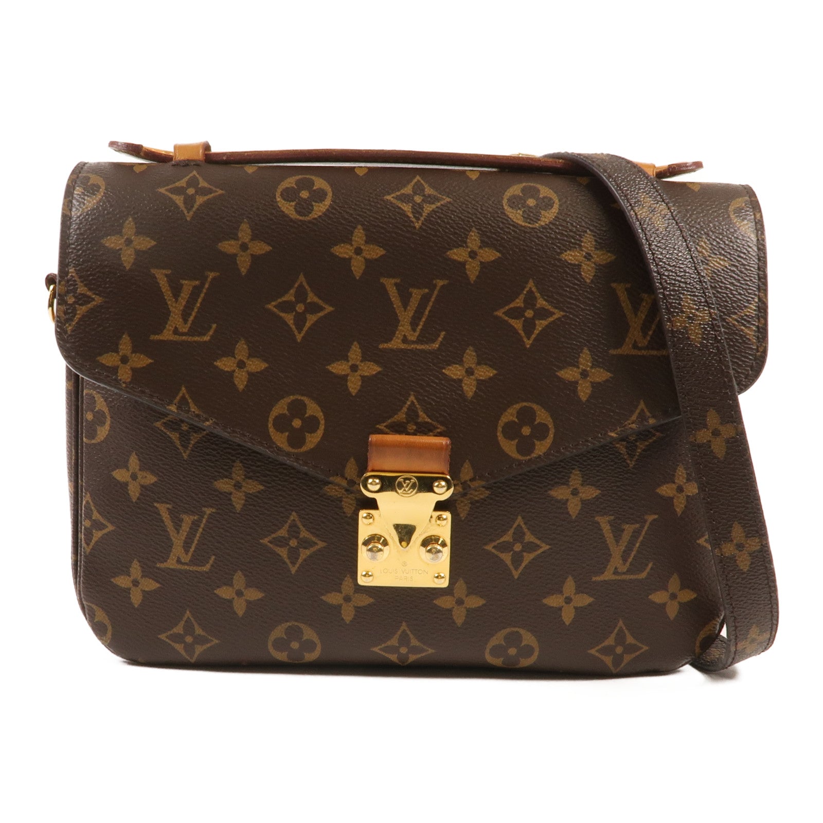 LOUIS VUITTON Monogram Pochette Metis MM金扣手挽肩背兩用袋