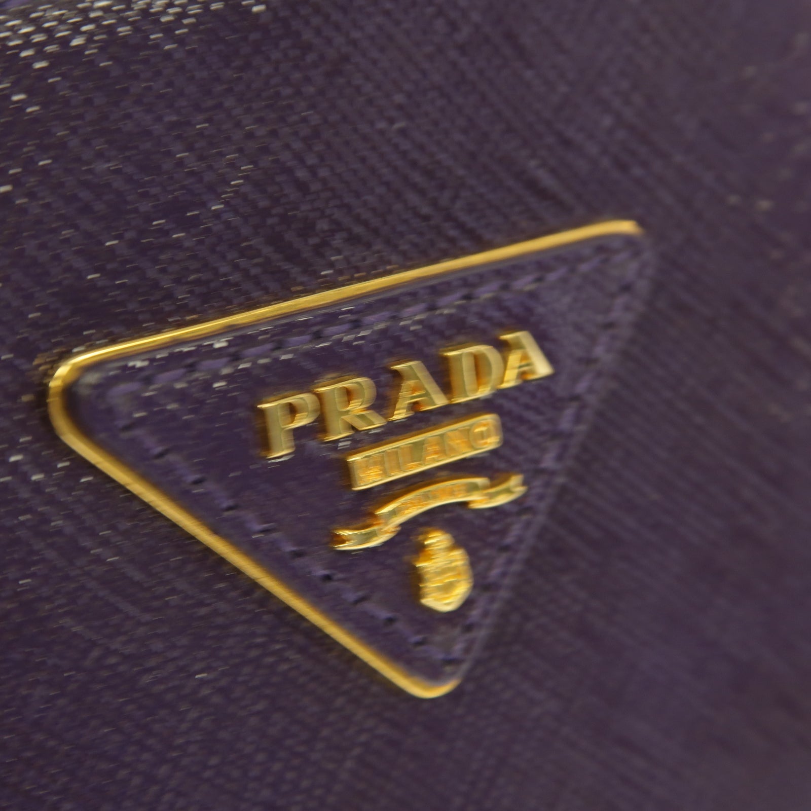 PRADA 【激減優惠】牛皮皮革Handbag金扣手挽袋紫色
