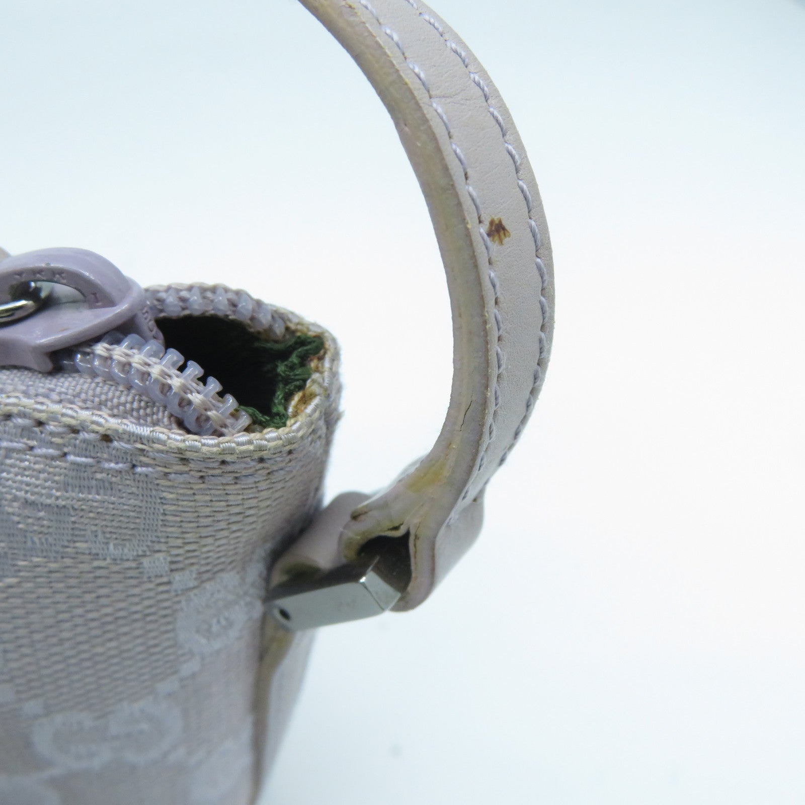 GUCCI GG帆布Handbag銀扣手挽袋紫色