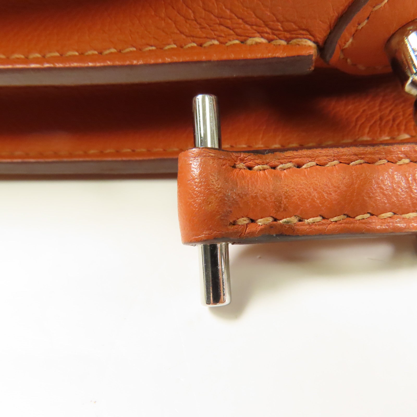 HERMES 【激減優惠】Evercolor皮革Mini Roulis金扣肩背袋Terre Battue/Capucine