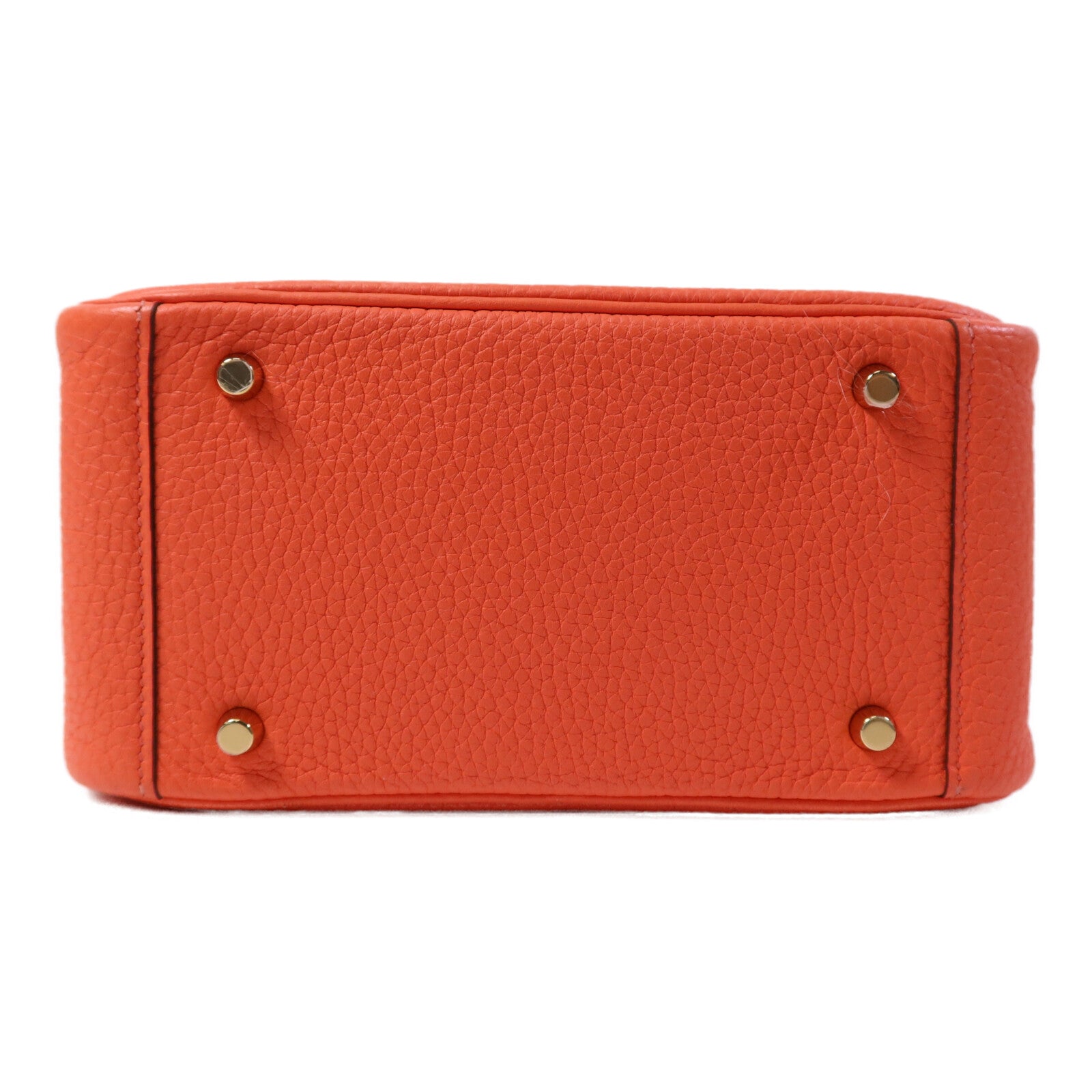 HERMES Mini Lindy金扣手挽肩背兩用袋Rouge Tomate