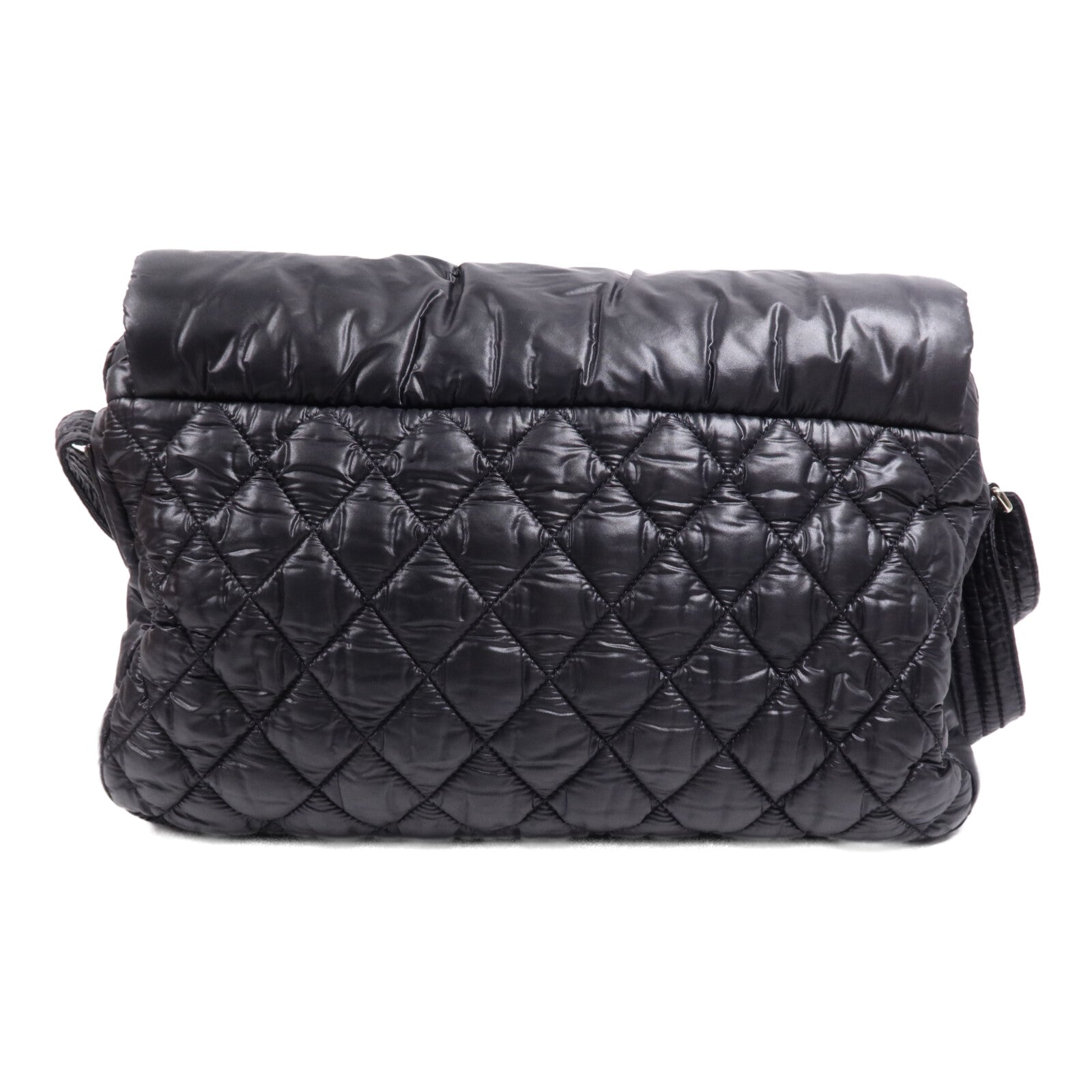 CHANEL 尼龍Coco Cocoon Messenger銀扣肩背袋