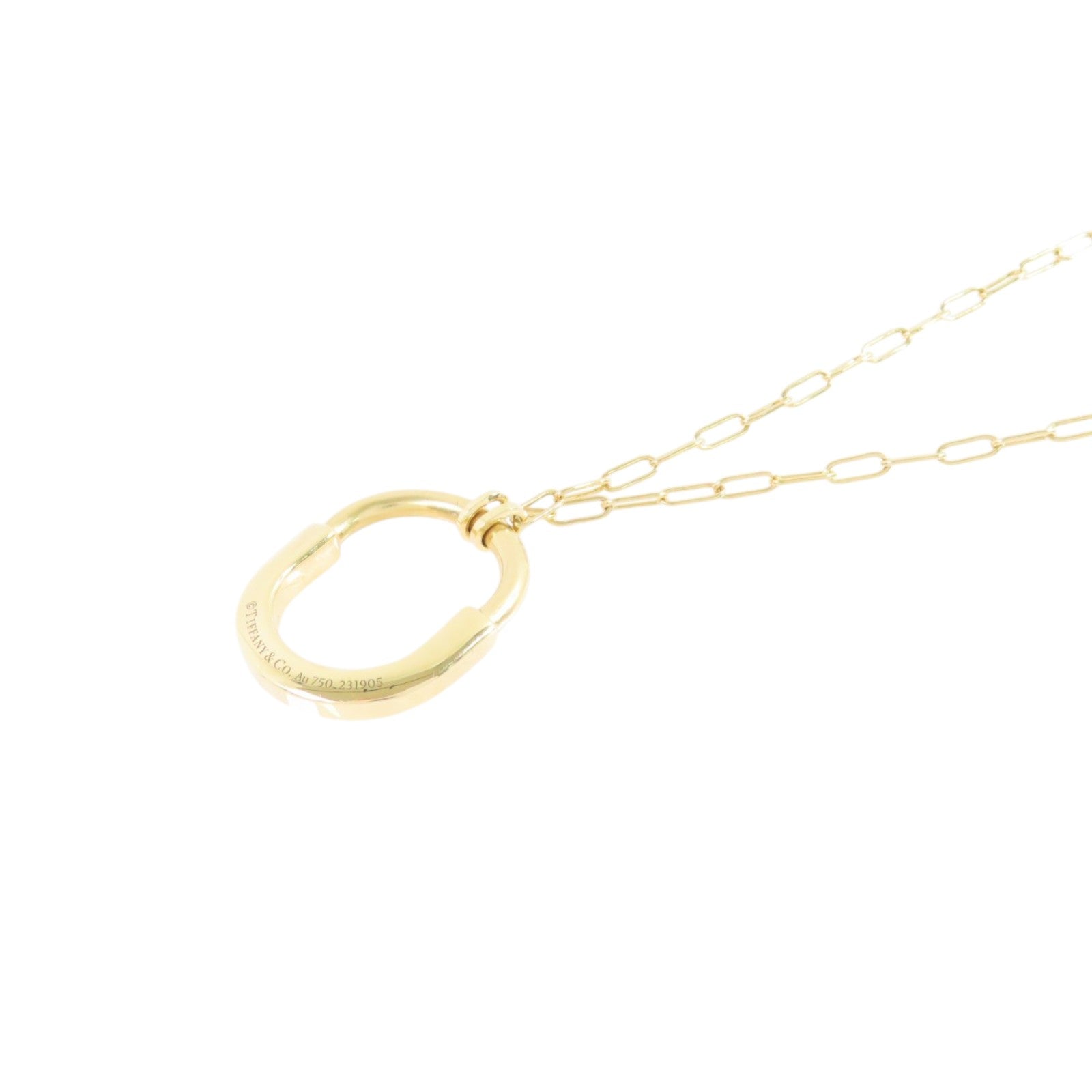 TIFFANY＆CO 18K黃金Lock Necklace項鏈