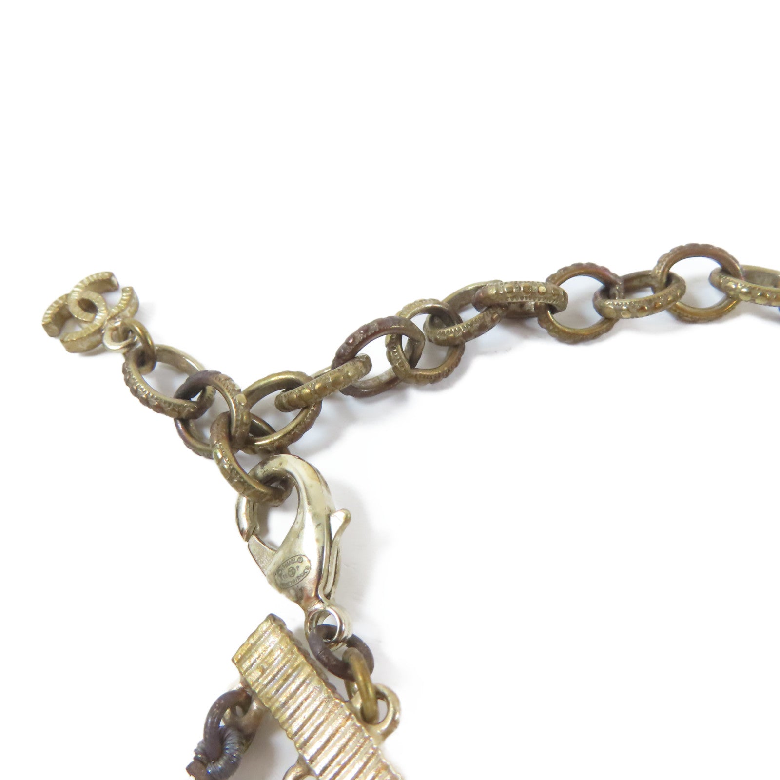 CHANEL 金屬Flower Choker項鍊白色