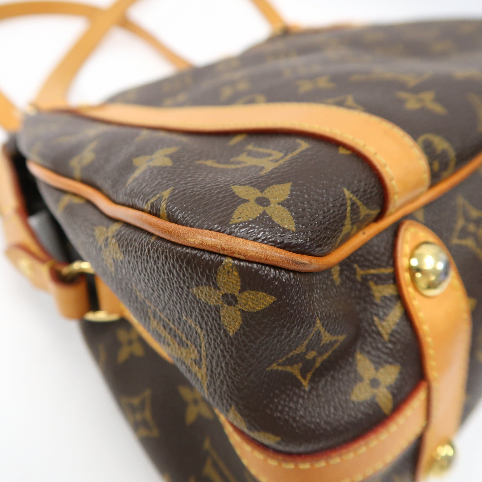 LOUIS VUITTON Monogram Stresa PM金扣肩背袋啡色