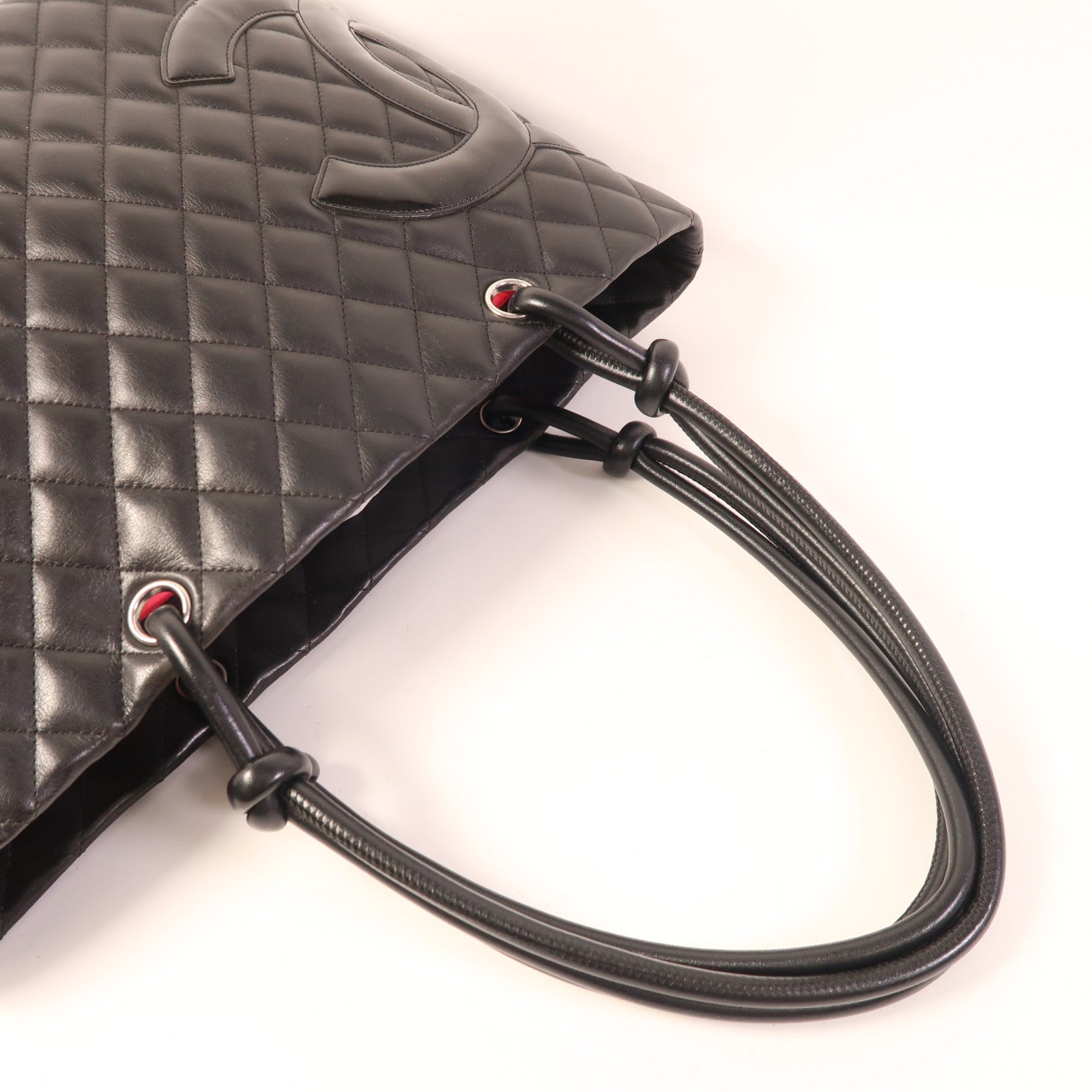 CHANEL 牛皮皮革Cambon Tote Bag銀扣手挽袋