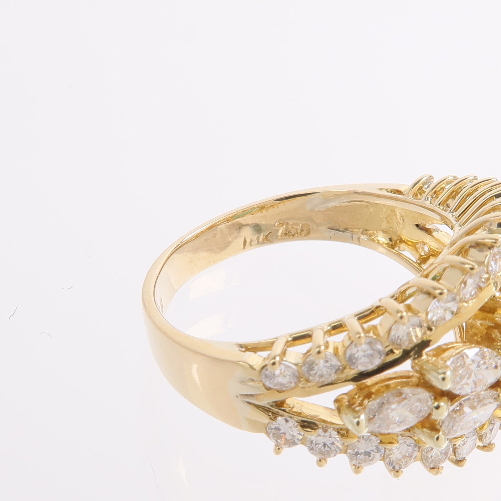 JEWELRY 18K黃金Emerald Diamond Ring綠寶石/鑽石戒指