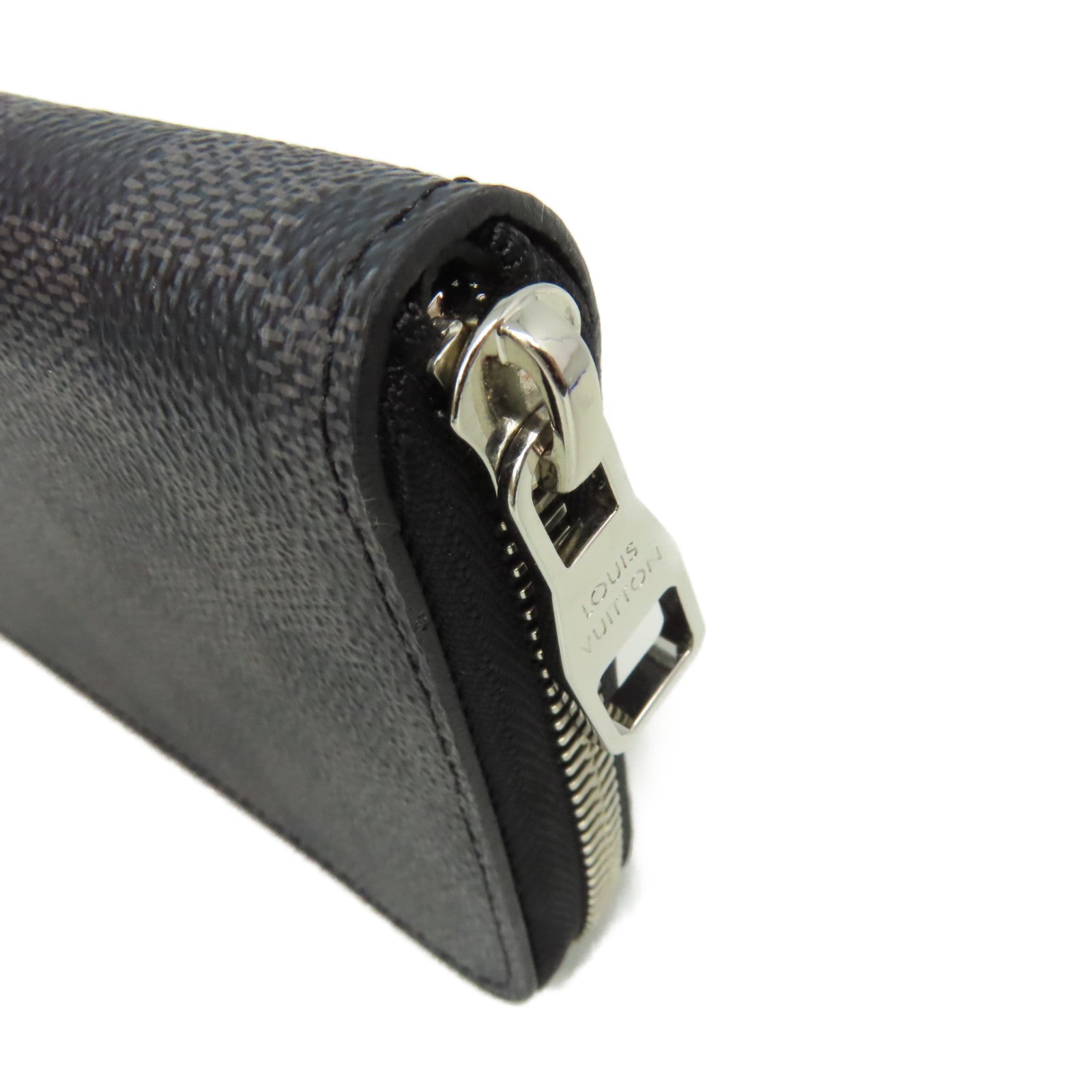 LOUIS VUITTON 【激減優惠】Damier Graphite Zippy Wallet Vertical金扣拉鏈長錢包黑色