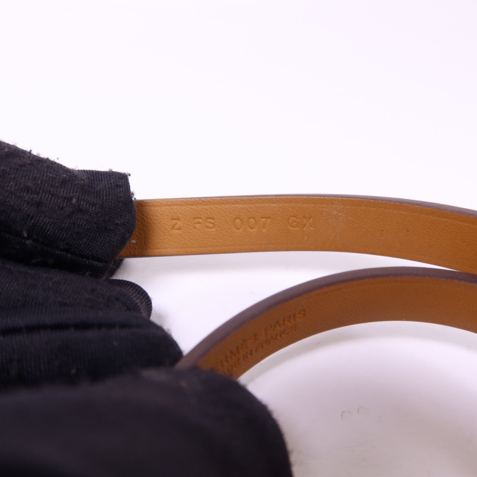 HERMES Swift皮革Mini Kelly Double Tour銀扣手鐲Etoupe