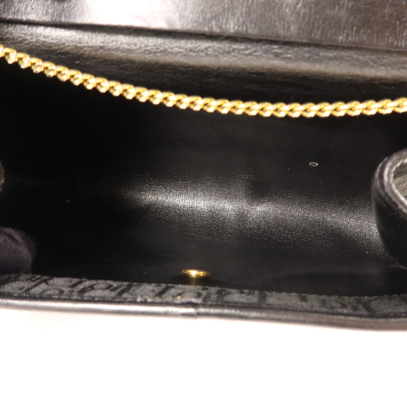 Dior 帆布Vintage Chain Shoulder金扣鏈帶肩背袋包