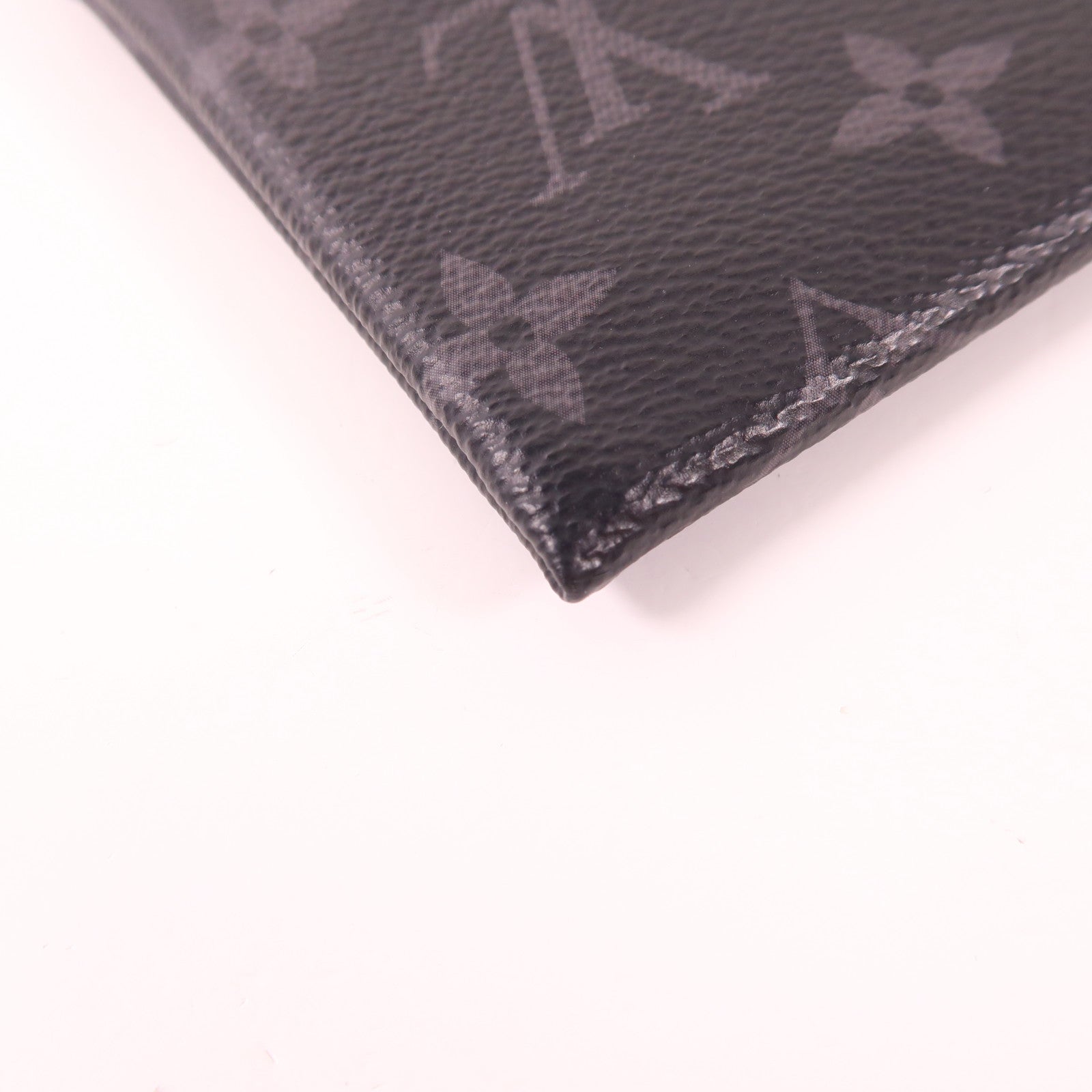 LOUIS VUITTON Monogram Eclipse Pochette Discovery銀扣小袋