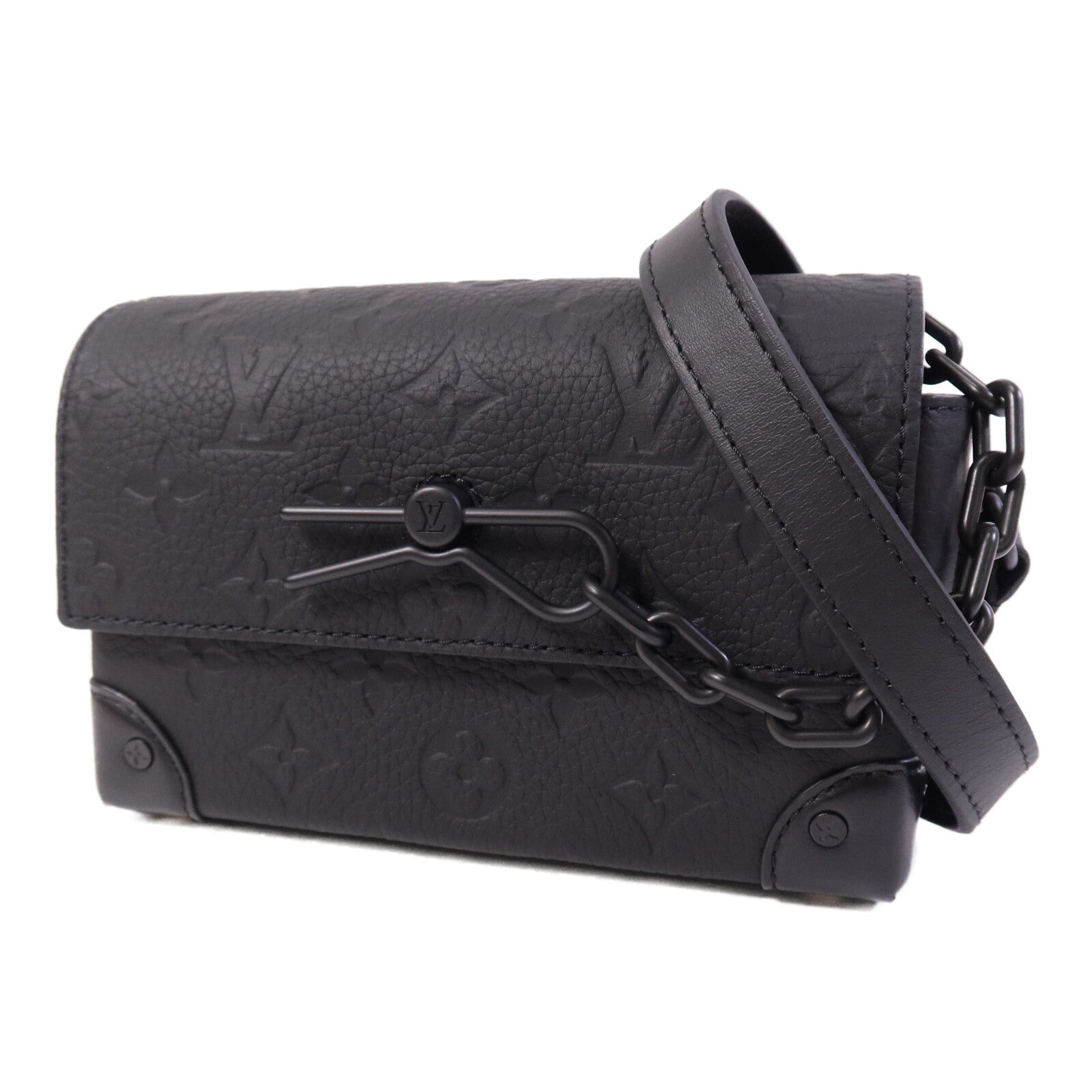 LOUIS VUITTON Monogram Taurillon Steamer Wearable Wallet肩背袋