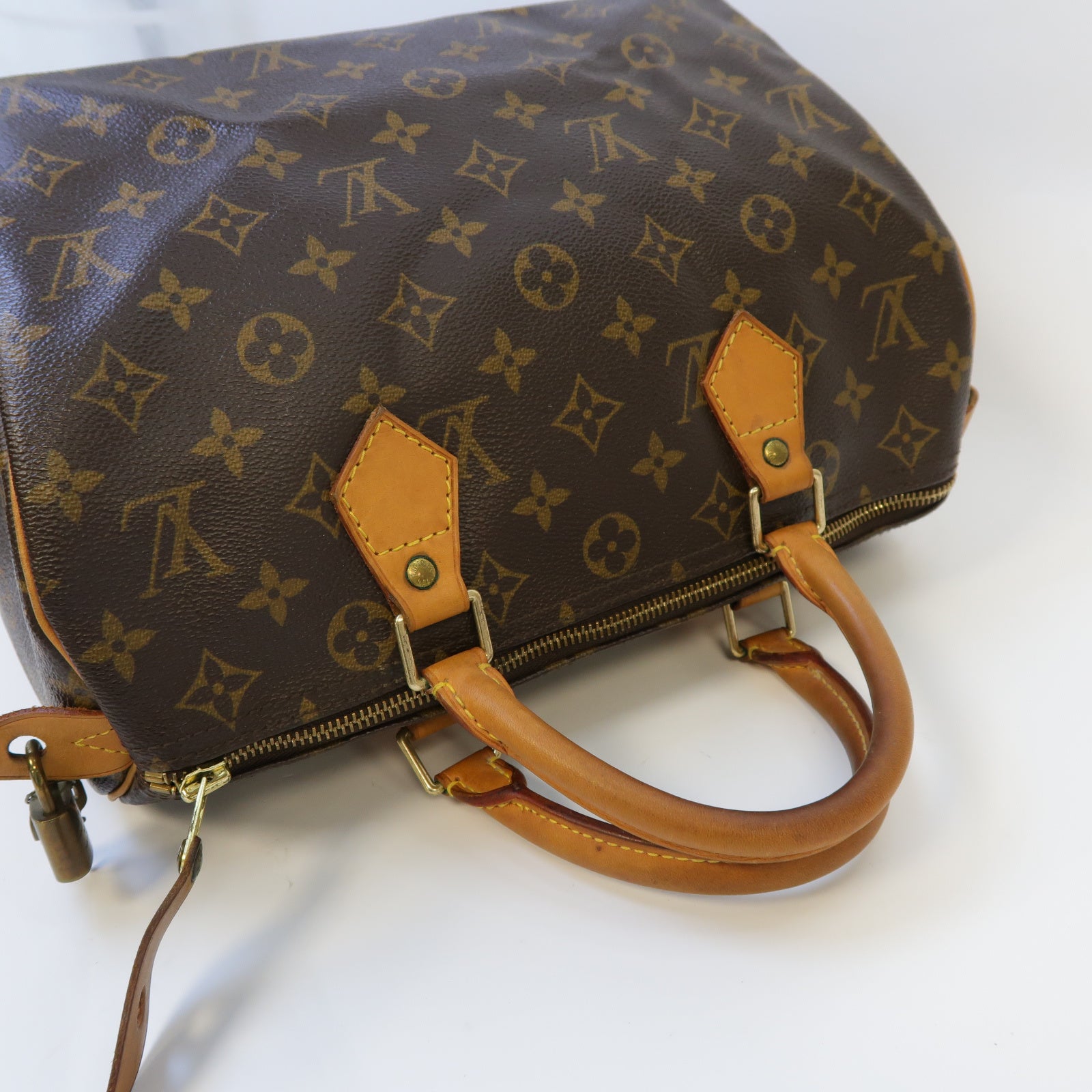 LOUIS VUITTON 【激減優惠】Monogram Speedy 30金扣手挽袋啡色