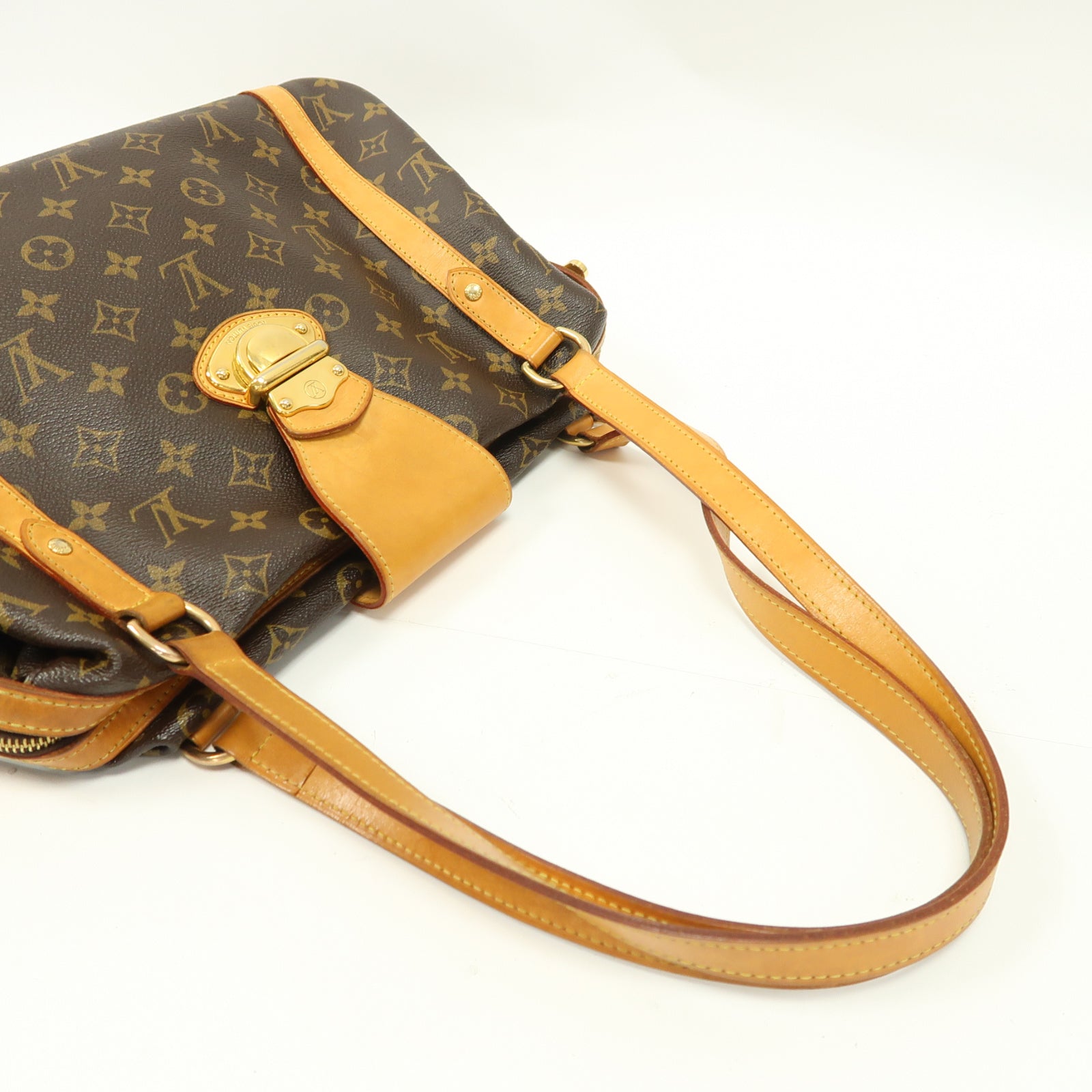 LOUIS VUITTON Monogram Stresa PM金扣肩背袋啡色