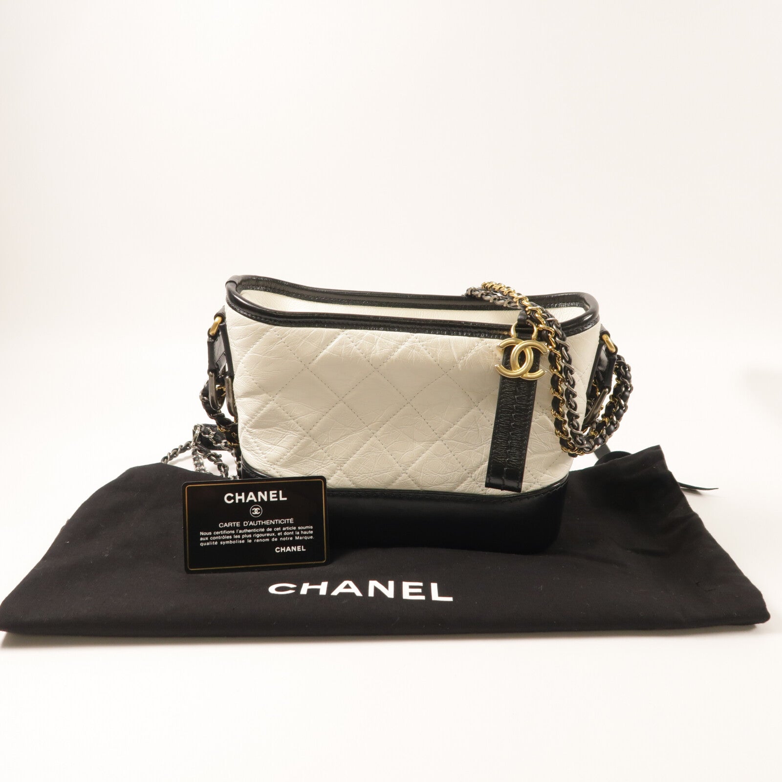 CHANEL 羊皮皮革Gabrielle Small鏈帶肩背袋