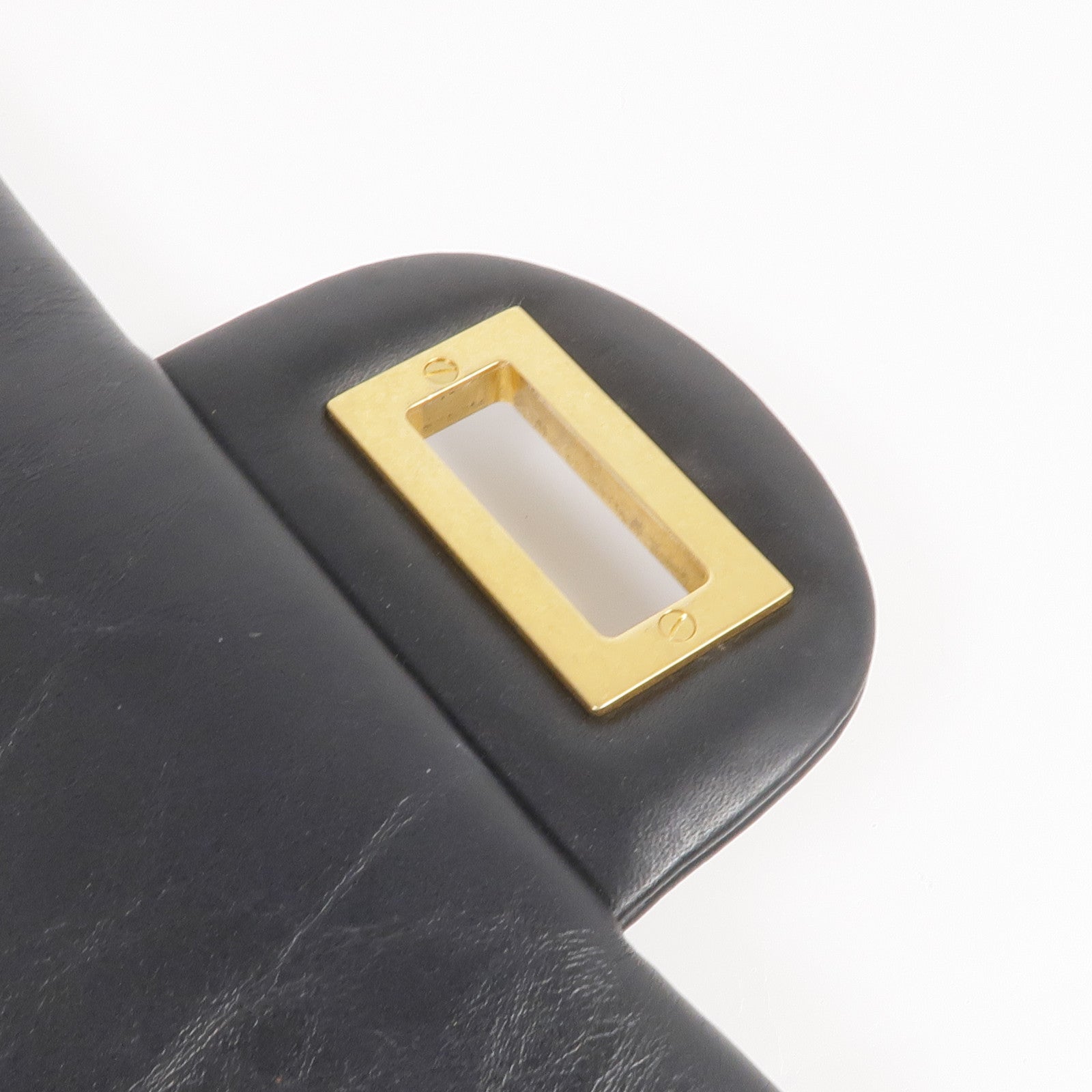 CHANEL 牛皮皮革2.55 Large金扣鏈帶肩背袋