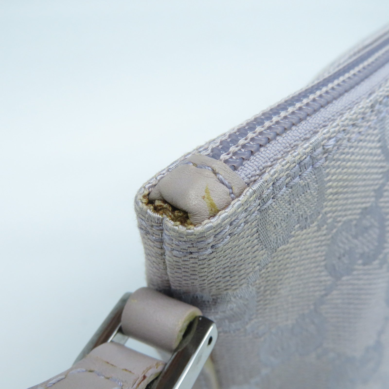 GUCCI GG帆布Handbag銀扣手挽袋紫色