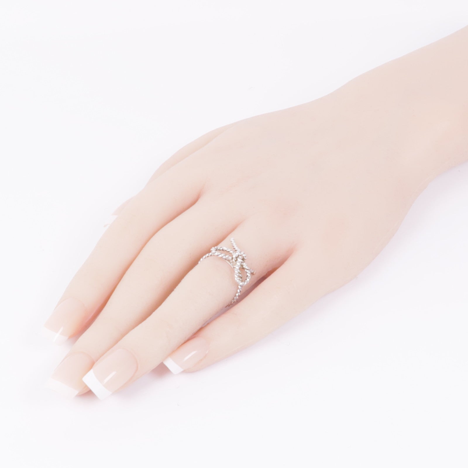 TIFFANY＆CO 925純銀Twisted Bow Ring戒指US#5.5