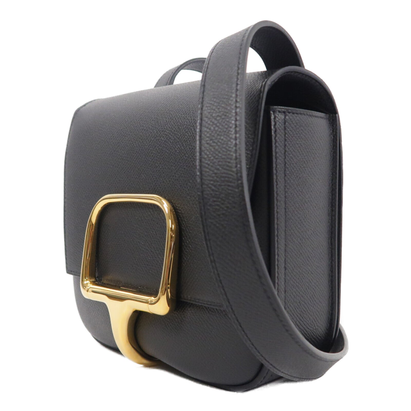 HERMES Epsom皮革Della Cavalleria Mini肩背袋Noir